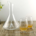 Crystal ripple wine glass decanter